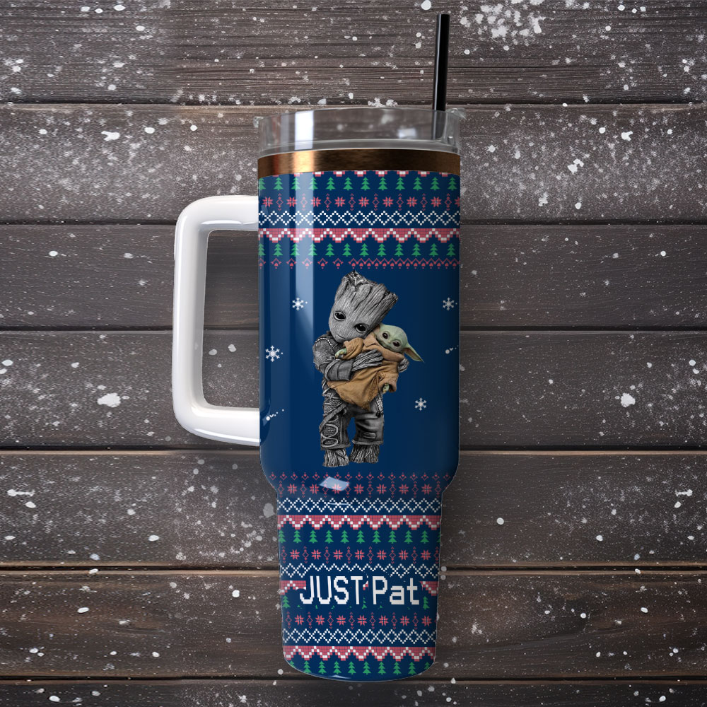Cute Holiday-Themed Tumbler with Handle and Straw - Perfect Gift - Image 4