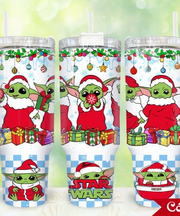 Festive Baby Alien Christmas Tumbler - Insulated Holiday Drinkware Gift