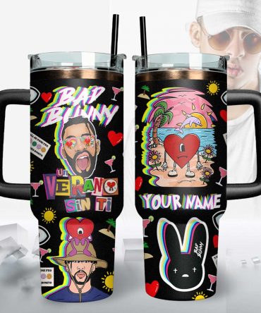 Bad Bunny Music Custom Stanley Cup 40 oz 30 oz Tumbler With Handle