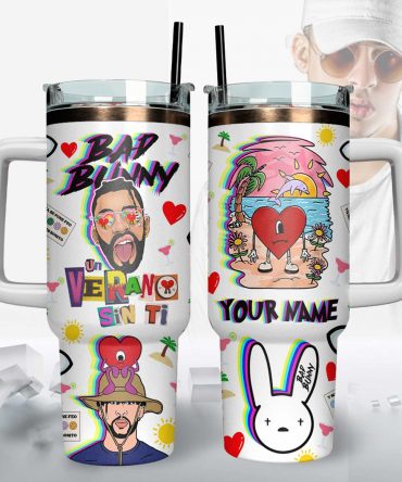 Bad Bunny Music Custom Stanley Cup 40 oz 30 oz Tumbler With Handle