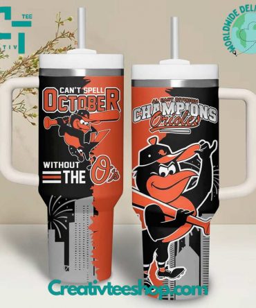 Baltimore Orioles Champions Tumbler with Straw - Celebrate Your Team Spirit