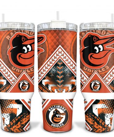 Baltimore Orioles Tumbler with Handle - Vibrant Design, Perfect for Fans