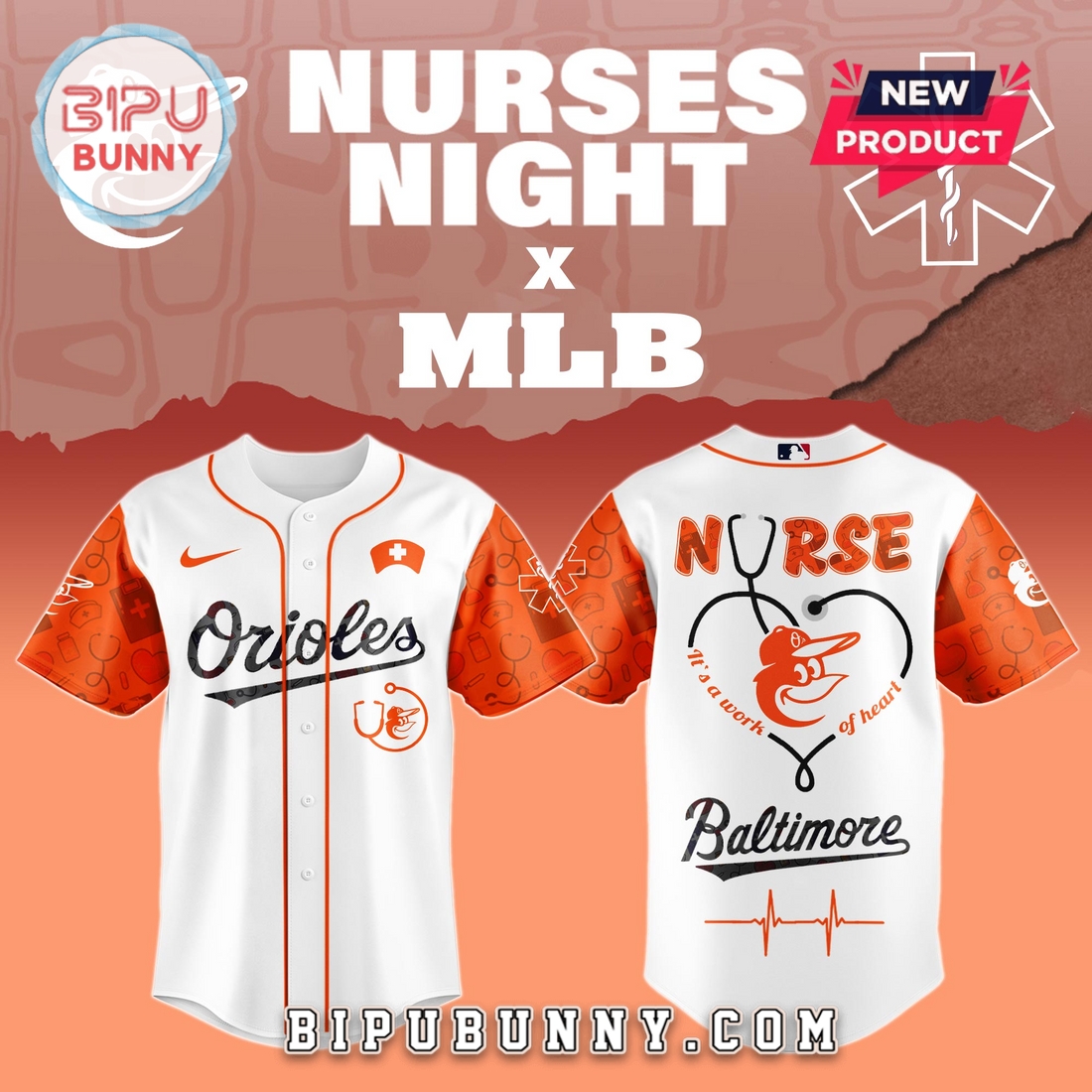 Baltimore Orioles MLB Nurses Game Night Baseball Jersey