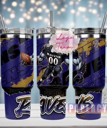 Rugged Ravens Football Tumbler - Stay Hydrated in Style
