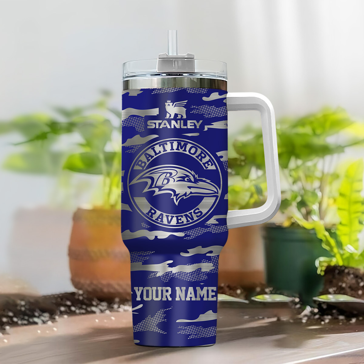 Personalized Baltimore Ravens Insulated Tumbler - Custom Name, Perfect Gift - Image 2