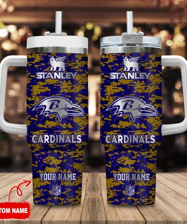 Custom NFL Team Tumbler with Handle - Personalized Name & Logo Design
