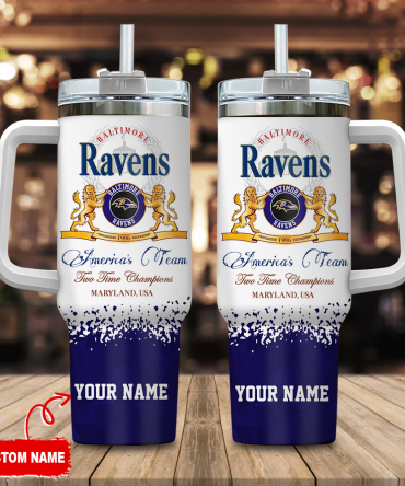 Customizable Ravens Champion Tumbler with Handle - Show Your Team Pride!