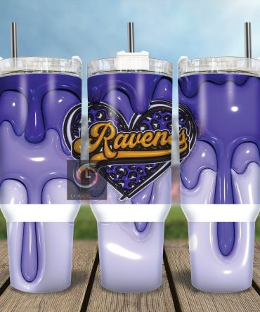 Vibrant Purple Heart Insulated Tumbler with Handle & Straw - Perfect for Travel