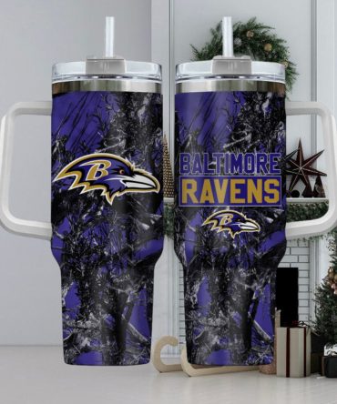 Baltimore Ravens Insulated Tumbler with Straw - Perfect Gift for NFL Fans