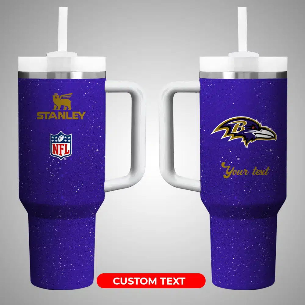 Custom NFL Team Tumbler with Handle - Personalized Stainless Steel Cup