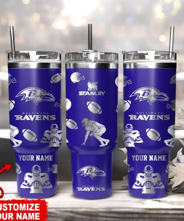 Customizable Baltimore Ravens Tumbler - Personalized NFL Fan Gift