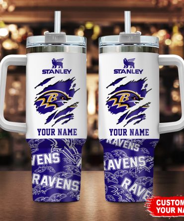 Customizable Ravens Tumbler - Personalized Name & Team Logo - Perfect Gift