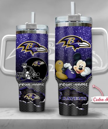 Customizable Ravens Tumbler with Iconic Cartoon Character - Personalized Gift
