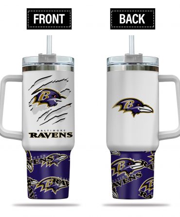 Baltimore Ravens Insulated Travel Mug with Handle - Show Your Team Spirit!