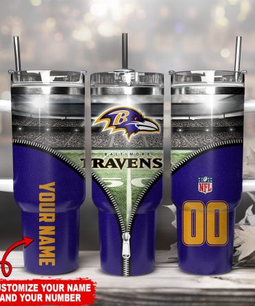 Personalized NFL Team Tumbler - Custom Name & Number