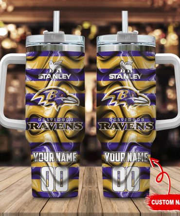 Customizable Baltimore Ravens Tumbler with Handle - Show Your Team Spirit