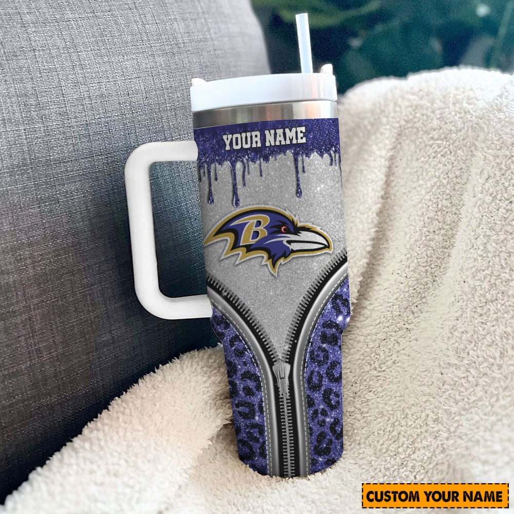 Customizable NFL Team Tumbler with Handle - Personalized Fan Gift - Image 3