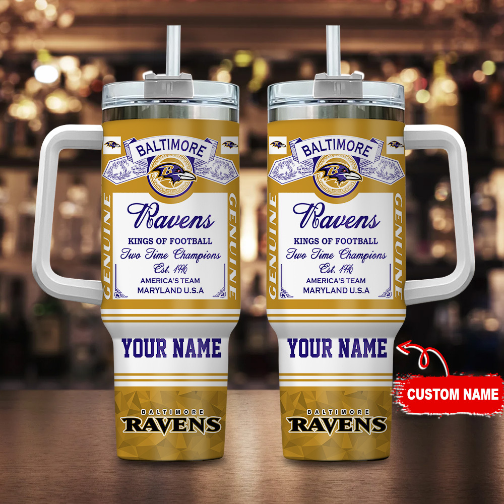 Customizable Baltimore Football Tumbler Mug - Personalized Fan Gift
