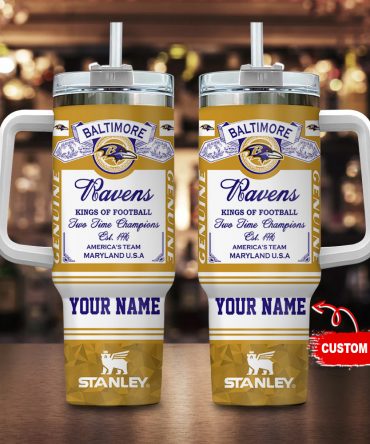 Personalized Baltimore Football Champion Tumbler Mug - Custom Name Drinkware Gift