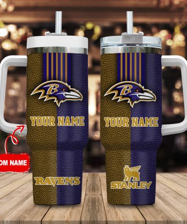 Personalized Team Football Tumbler with Handle - Custom Name & Logo