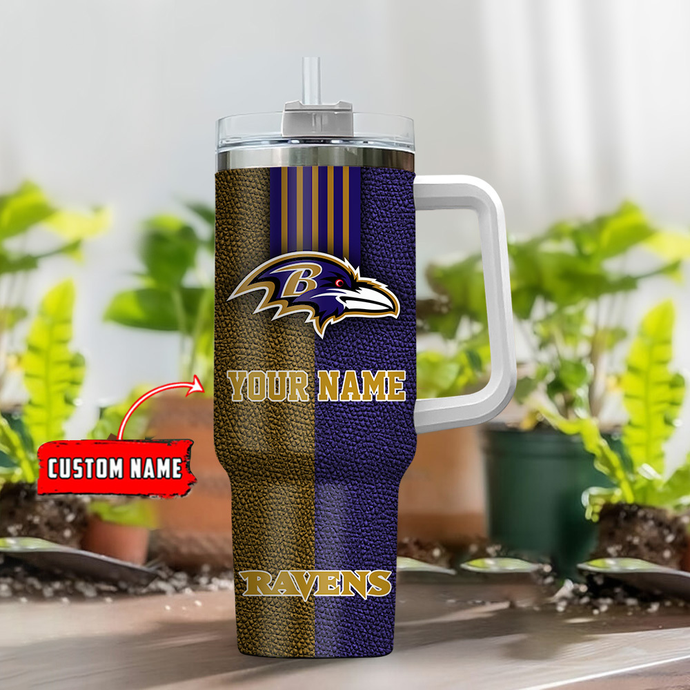 Personalized Team Football Tumbler with Handle - Custom Name & Logo - Image 2