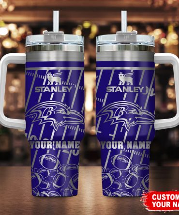 Personalized Stanley Tumbler - Custom NFL Team Design, Insulated Drinkware with Straw