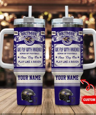 Personalized Baltimore Football Team Tumbler - Custom Name