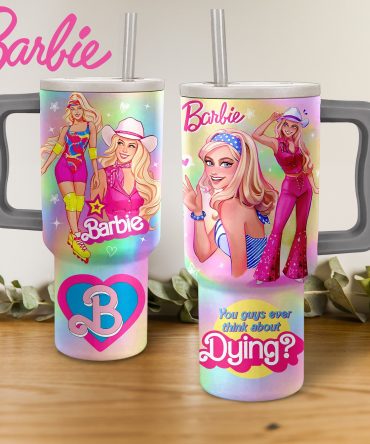 Barbie Retro Tumbler with Straw - Vibrant Design for Everyday Fun