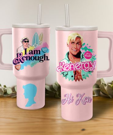 Ken-Themed Double-Wall Tumbler with Straw - Fun and Stylish Hydration