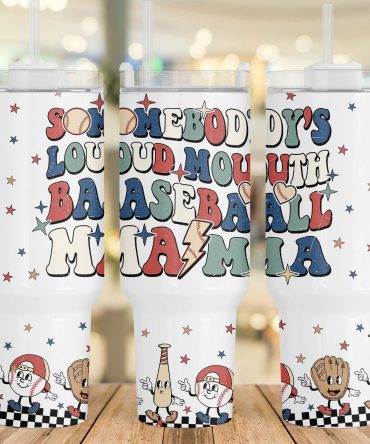 Loudmouth Baseball Mama Tumbler – Fun & Quirky Design for Sports Fans