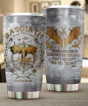 Fantasy Dragon Tumbler - Basgiath War College Inspired Stainless Steel Cup