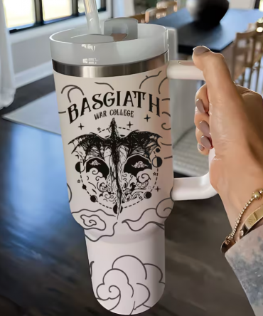 Fantasy Dragon Travel Mug - Stylish Insulated Coffee Tumbler with Handle