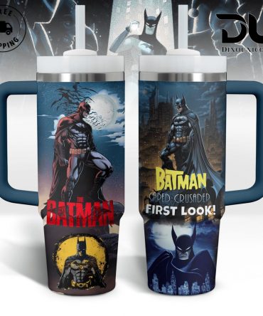 Batman Insulated Tumbler Mug with Handle - Leak-Proof, 40oz