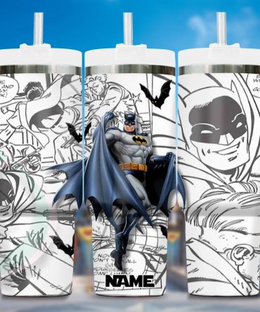 Customizable Superhero Tumbler with Straw - Personalized Drinkware Gift