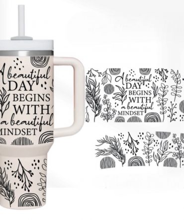 Inspirational Travel Mug with Straw - Start Your Day with a Beautiful Mindset