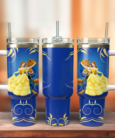 Enchanting Beauty & Beast Travel Mug - Keeps Drinks Hot/Cold, Perfect Gift for Disney Fans