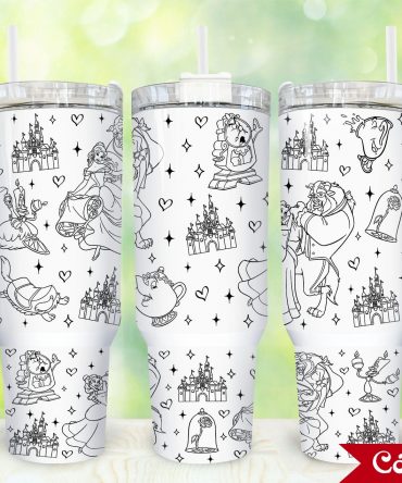 Enchanting Castle Themed Tumbler with Straw - Perfect for Disney Lovers