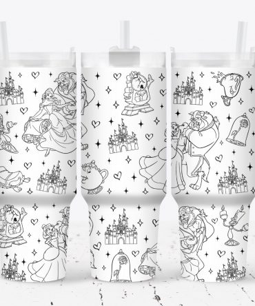 Enchanting Castle Adventure Tumbler with Straw - Perfect for Colorful Creativity