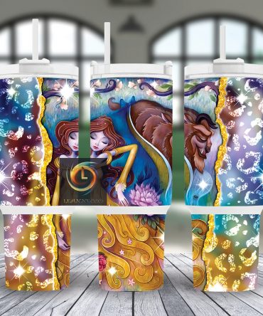 Enchanting Fairy Tale Tumbler with Straw – Vibrant Art Design