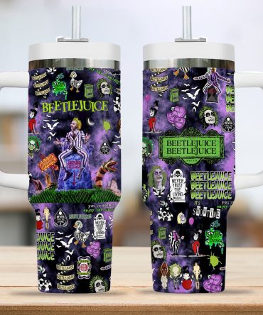 Beetlejuice Stainless Steel Tumbler - Double Wall Insulated Travel Mug