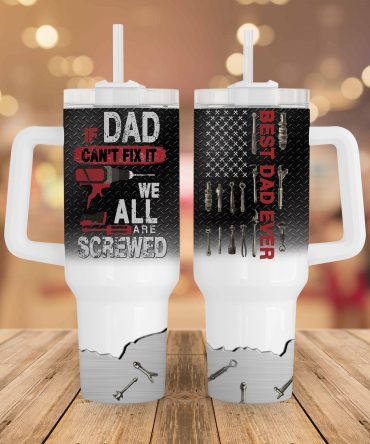 Best Dad Ever Tool-Themed Travel Mug - Perfect Gift for Handy Fathers