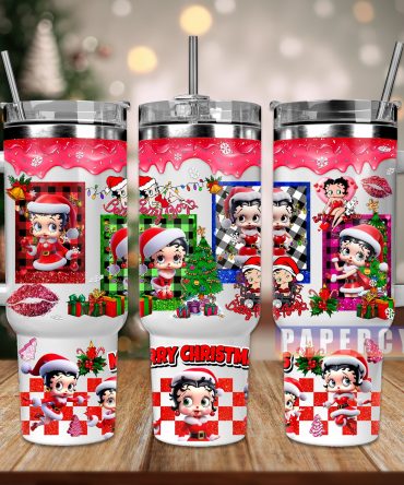 Festive Holiday Tumbler Mug - Christmas Cheer with Cute Character Design