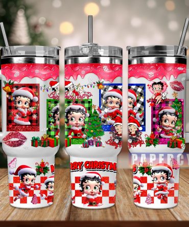 Festive Holiday Tumbler with Lid & Straw - Vibrant Christmas Design