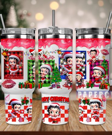 Festive Christmas Cartoon Character Travel Mug with Handle - Holiday Gift Idea