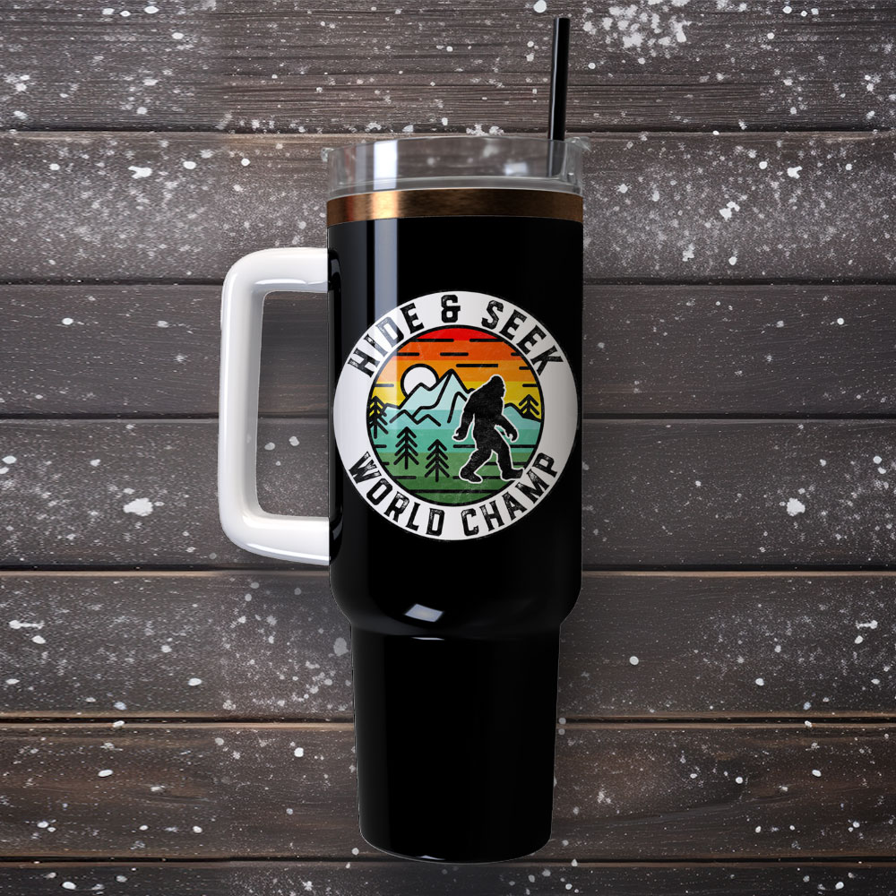 Bigfoot Hide & Seek World Champ Insulated Travel Mug with Handle - 40oz - Image 4