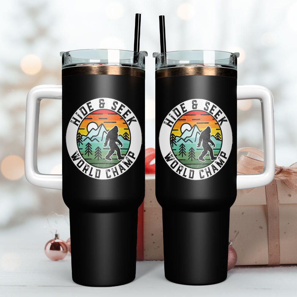 Bigfoot Hide & Seek World Champ Insulated Travel Mug with Handle - 40oz - Image 3