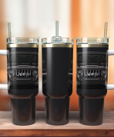 Stylish Jeep-Inspired Travel Mug with Handle & Straw - Perfect for Adventure Seekers
