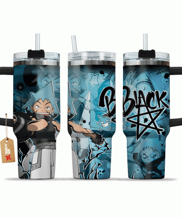 Anime Warrior Tumbler with Straw - Double Wall Insulated Travel Mug