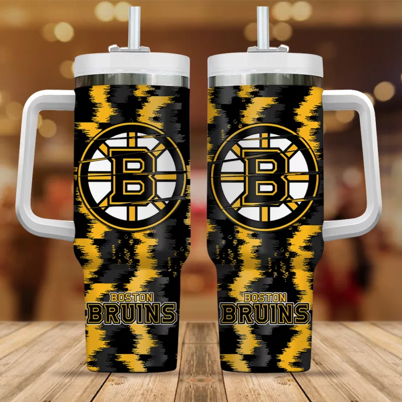 Boston Bruins Insulated Tumbler with Handle - Keep Drinks Hot & Cold - Image 5
