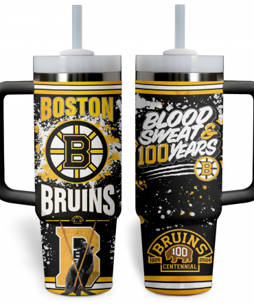Boston Bruins Centennial Tumbler with Handle - Celebrate 100 Years in Style